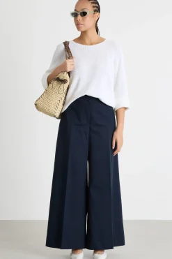 Maglia in filato crepe - Bianco