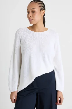 Maglia in filato crepe - Bianco
