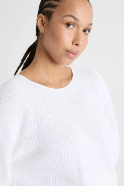 Maglia in filato crepe - Bianco