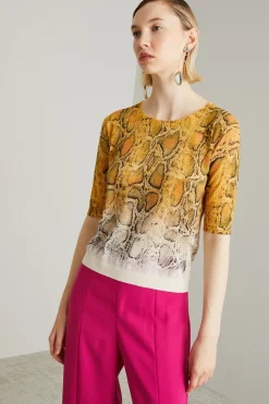 Maglia in filato crépe - Animalier