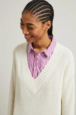 Maglia in filato di cotone - Latte