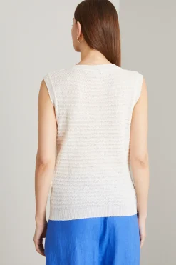 Maglia in filato di lino - Avorio