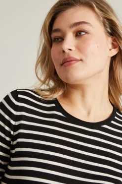 Maglia in filato di pura lana - Nero Bianco