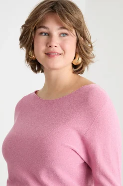 Maglia in filato laminato - Rosa