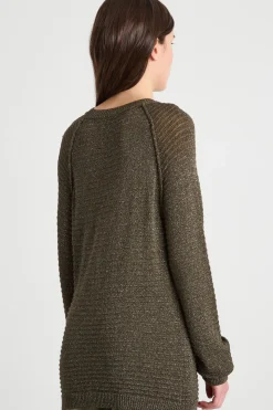 Maglia in filato laminato - Verde