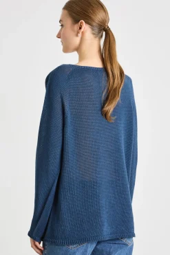 Maglia in filato leggero - Blu