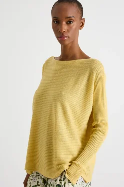 Maglia in filato leggero - Giallo