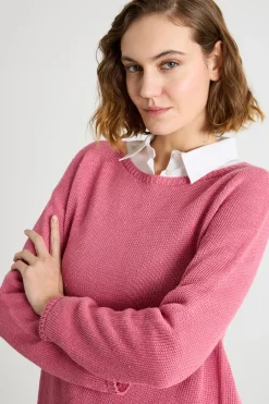 Maglia in filato leggero - Rosa