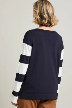 Maglia in viscosa - Blu Bianco