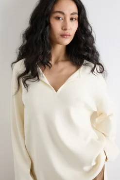 Maglia in viscosa crepe - Bianco