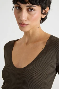 Maglia in viscosa crepe - Verde