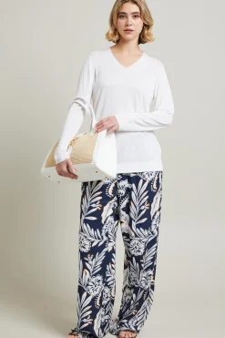 Maglia in viscosa crépe - Bianco