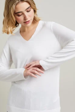 Maglia in viscosa crépe - Bianco