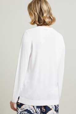 Maglia in viscosa crépe - Bianco