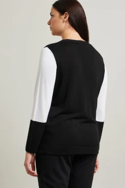 Maglia in viscosa crépe - Nero Bianco