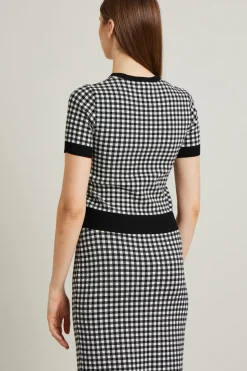 Maglia jacquard - Bianco Nero