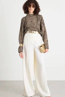 Maglia jacquard con collo alto - Animalier