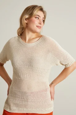 Maglia lurex - Beige Chiaro