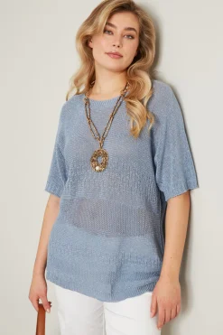 Maglia lurex - Ceruleo