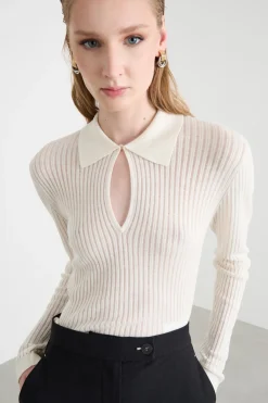 Maglia modello polo - Bianco