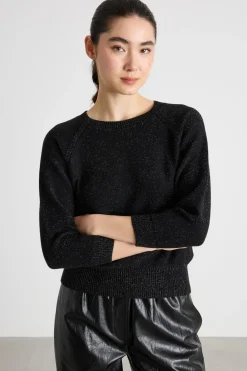 Maglia morbida con lurex - Nero