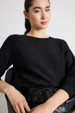 Maglia morbida con lurex - Nero