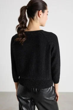 Maglia morbida con lurex - Nero