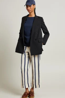 Maglia over in viscosa - Blu