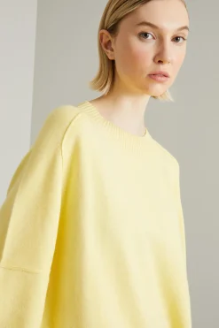 Maglia over in viscosa - Giallo Sole