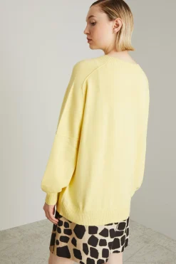 Maglia over in viscosa - Giallo Sole