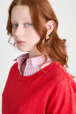 Maglia oversize - Rosso