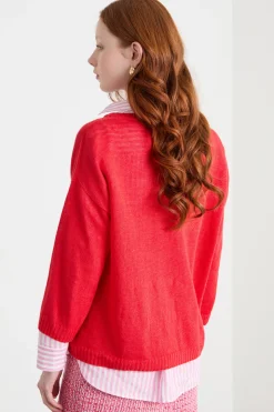 Maglia oversize - Rosso