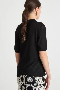 Maglia stile polo - Nero