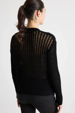 Maglia traforata - Nero
