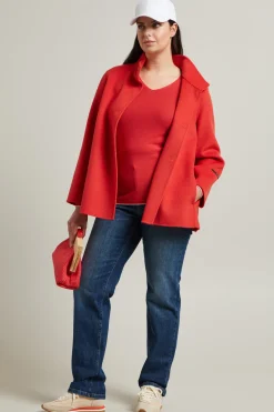 Magli scollo a V - Rosso