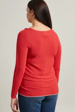 Magli scollo a V - Rosso