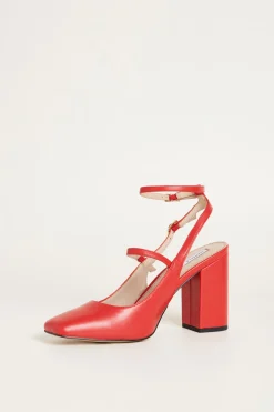 Mary Jane con doppio cinturino - Rosso