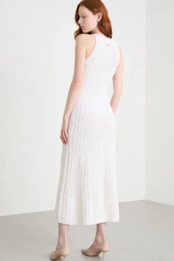 Maxi abito in maglia - Bianco