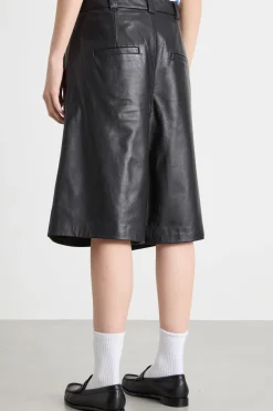 Maxi bermuda con pannello - Nero