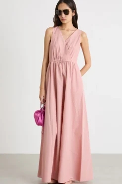 Maxi dress in taffettà - Rosa