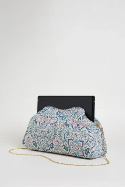 Maxi pochette fantasia - Azzurro