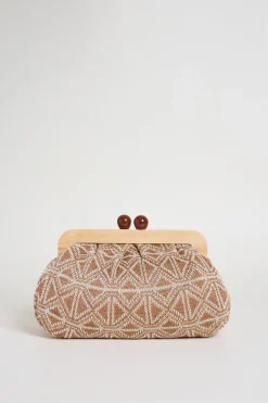 Maxi pochette morbida - Bianco Cammello