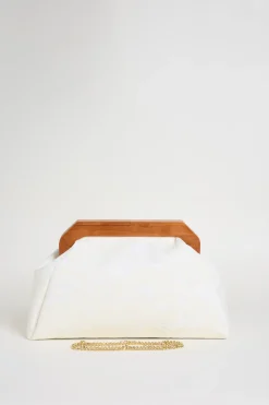 Maxi pochette ricamata - Bianco
