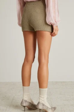 Micro shorts in maglia - Tortora Chiaro