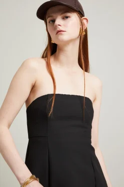Mini abito bustier - Nero