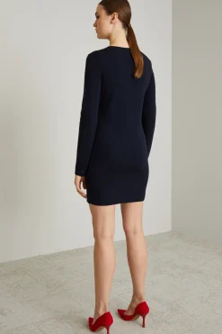 Mini abito in maglia di lana - Blu Notte