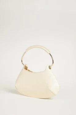 Mini bag in pelle stampa cocco - Avorio