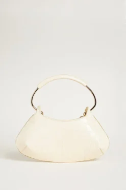 Mini bag in pelle stampa cocco - Avorio