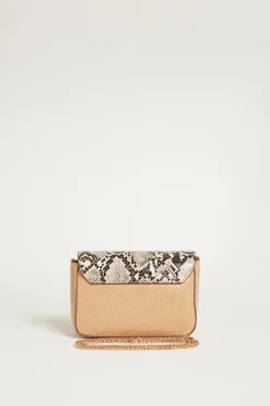 Mini bag in tessuto spalmato stampa pitone - Animalier