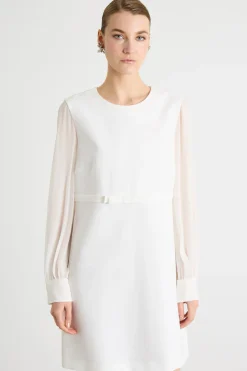 Minidress in cady con fiocco - Bianco